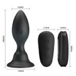 MR PLAY - PLUG ANALE CON TELECOMANDO VIBRAZIONE NERO - immagine 5
