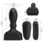 MR PLAY - TELECOMANDO PLUG ANALE GONFIABILE NERO - immagine 5